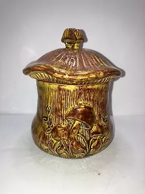 Arnels Mushroom 7  Cookie Jar Ceramic Canister VTG 1979 Signed • $15