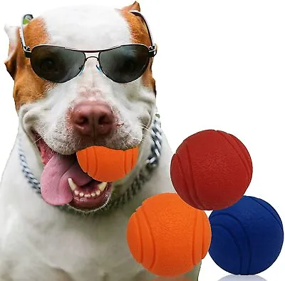 £7.15 • Buy  HIGH BOUNCING Indestructible Tough Solid Core Rubber Dog Ball Interactive Toys 