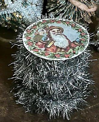 Vintage Inspired CHRISTMAS Silver Tinsel Garland 12 Feet Feather Trees Craft NEW • $10.99