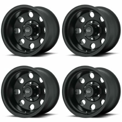 $732 • Buy Set 4 15  American Racing AR172 Baja 15x10 Satin Black 5x4.5 Wheels -43mm Rims