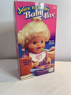 VINTAGE 1995 Kenner Baby Alive Doll Juice N Cookies Original Open Box New 66053 • $85