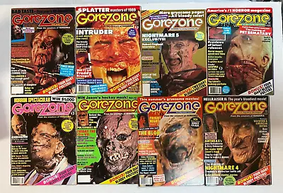 $145 • Buy Gorezone Magazine Lot First 8 Issues 1-8 80s 90s Horror Movies Fangoria