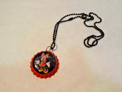 Minnie Mouse Bottle Cap Necklace ~ Ships FREE  • $6