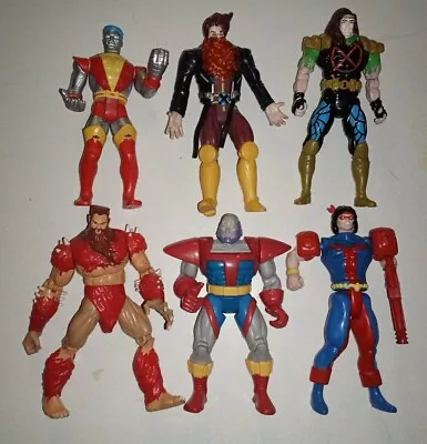 Vtg 90s Toy Biz Marvel 5  Action Figure Lot Of 6 See Desc. Used. • $40