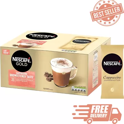 NESCAFÉ Gold Cappuccino Unsweetened Taste Instant Coffee Sachets - 50 X 14.2g • £12.82