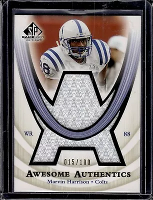 2004 Upper Deck SP Game Used MARVIN HARRISON Avesome Authentics Jersey /100 • $15