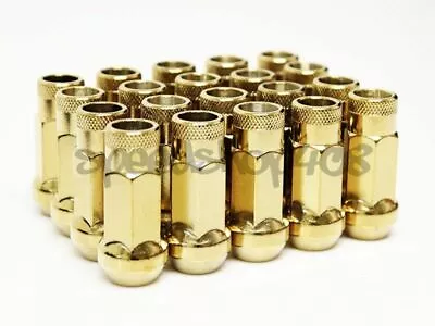 Z Racing Gold 14X1.5MM Steel Open Ended Lug Nuts 48MM 17mm Set 20 PCS • $49.99