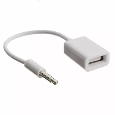 3.5mm Male AUX Audio Plug Jack To USB 2.0 Female Converter Cable Cord Car MP3 WT • $5.99