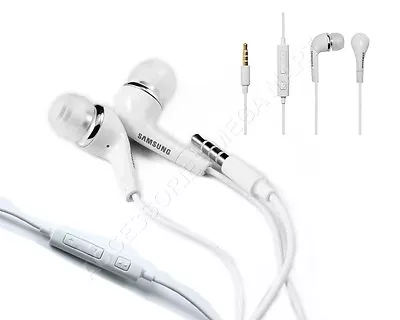 For Samsung Galaxy S3 S2 S4 ACE Mini I9508 White Handsfree Headphones Earphones • £2.98