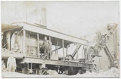 RPPC Real Photo Postcard Steam Shovel Railroad Train Car C1910 • $9.99