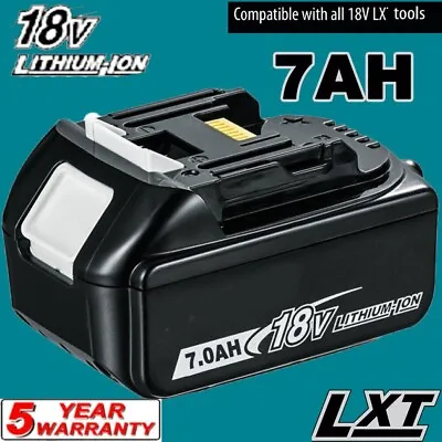 18V For Makita BL1860 18Volt 7.0ah Lithium-ion LXT Genuine Battery BL1850 BL1830 • £17.89