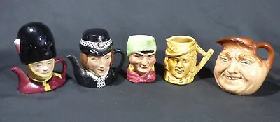 Vintage Artone Miniature TOBY Jug's Tea Pots 5 Hand Painted Collectables P15 • £20