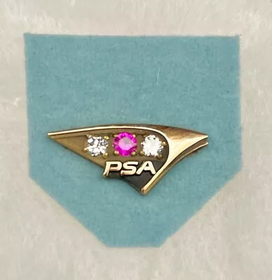 PACIFIC SOUTHWEST AIRLINES Employee Service Pin With 1 RUBY And 2 DIAMONDS • $129