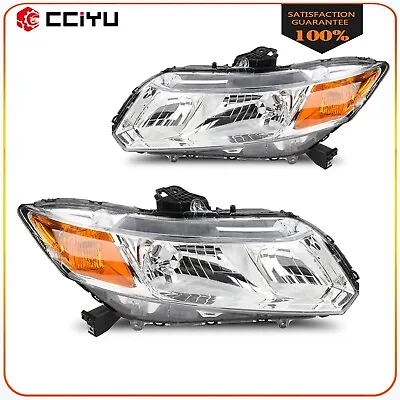 For 2012-2015 Honda Civic Replacement Headlights Assembly Clear Left+Right Lamps • $103.99