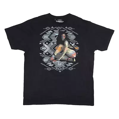 ECKO UNLTD Geometric Woman Mens T-Shirt Black 2XL • £7.99