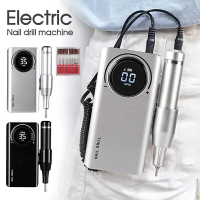 35000RPM Portable Nail Drill Machine Rechargeable E File Fits Manicure Pedicure • $47.99