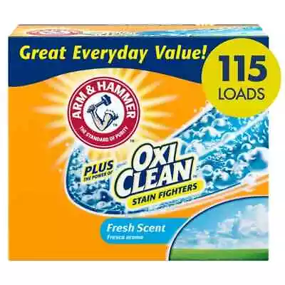 Arm & Hammer Plus OxiClean Powder Laundry Detergent Fresh Scent 115 Loads • $16.48