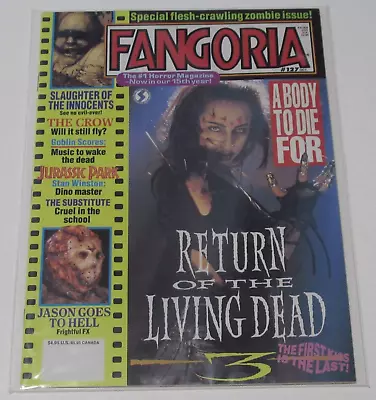 Fangoria Horror Magazine #127 1993 Return Of The Living Dead 3 Jurassic Park • $15