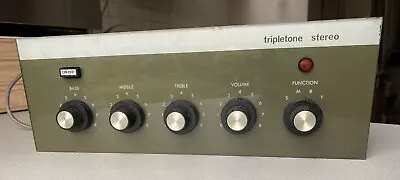 Rare 1960s Vintage Tripletone Valve Stereo Amplifier; Bass Middle Treble • £8.50