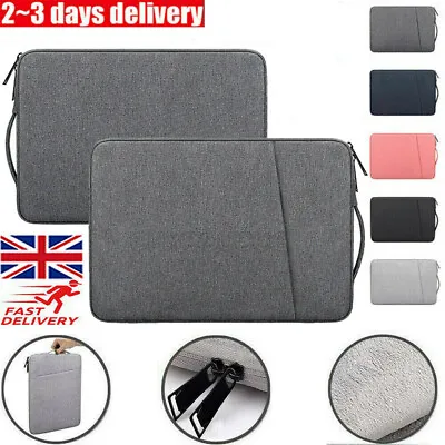 Laptop Sleeve Bag Carry Case Cover Pouch For Macbook Air Pro HP 14-15.6 Inch UK • £8.39