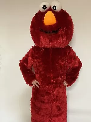 Elmo Long Fur Sesame Street Mascot Costume Suit Fursuit Red Monster Cosplay • $88