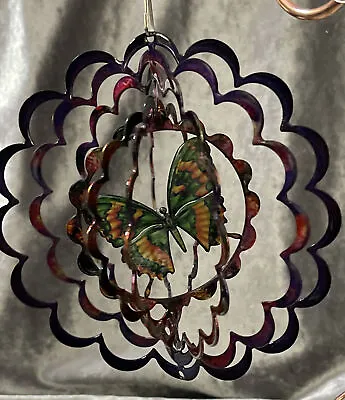 Butterfly Metal Wind Spinners - 3D Hanging Wind Spinner Outdoor Spinner Hanging • $20