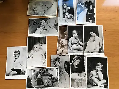 Postcards Princes Charles And Queen Elizabeth 11 1950's 60's Qty 12 • £4.99