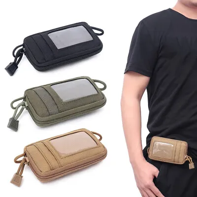 Tactical Wallet Bag ID Card Key Holder Money Pouch Military Tool EDC Waist Bag • $7.99