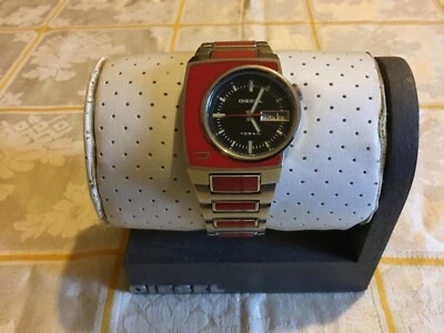 £150 • Buy Mens Diesel Watch Dz4069 ‘red Alert' Art Deco Square Round Chunky Stephen Fry