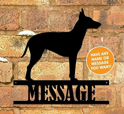Manchester Terrier Metal Dog Sign For Home House Name Wall Art Personalised • £30.95