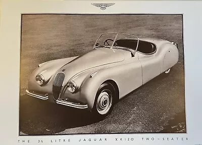 3.5 Litre Jaguar Xk120 Two Seater Rare Vintage A1 Car Poster • £23.99