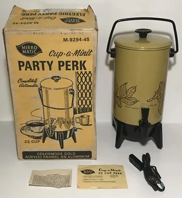 Mirro-Matic 22 Cup Electric Party Perk Cup A Mint Coffee Pot Urn M-9294-45 • $49.99