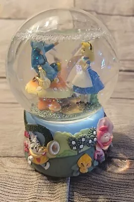 Alice In Wonderland Snow Globe Alice & Caterpillar Music Box Nocturne Enesco • $118.56