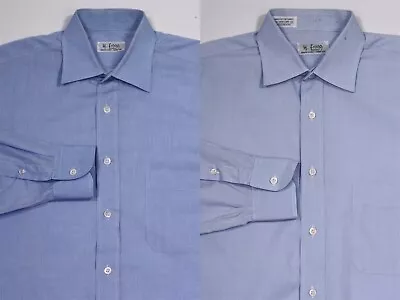 Herbie Frogg Jermy Street Lot Of 2 Light Blue Cotton Dress Shirts (39) 15.5-32 • $25