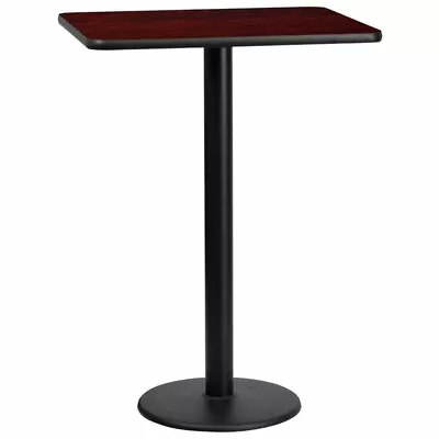 Flash Furniture 24  X 30  Restarant Bar Table In Black And Mahogany • $194.99