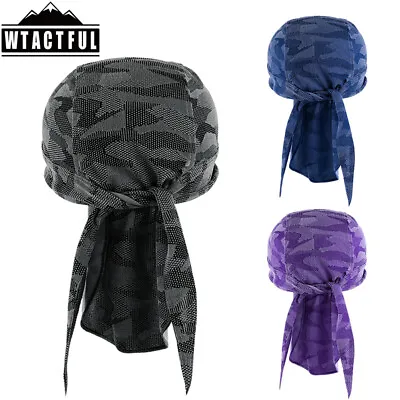 Skull Cap Du Rag Head Wrap Motorcycle Biker Do Doo Adjustable Quick Dry Bandana • $16.99