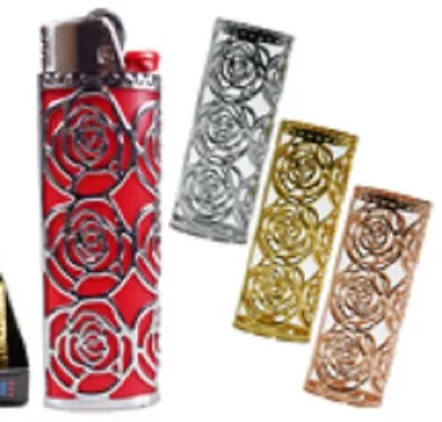 Funky Lighter Cover Case Fits Large Bic Lighter Coloured 4 Pack Lighter Included • $24.95