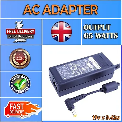 Replacement Delta For Packard Bell Hera Laptop 19V 3.42A 65W Adapter Charger • £13.29