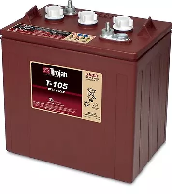 Trojan T-105 6V 6 Volt Golf Cart Battery Battery RV Marine Ezgo Club Car Solar • $69