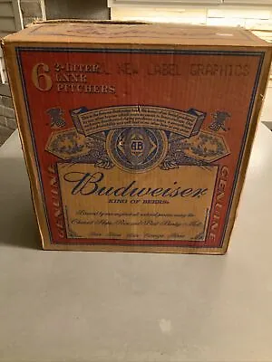 RARE Budweiser 2 Liter Beer Bottles With Original Case Breweriana • $79.99