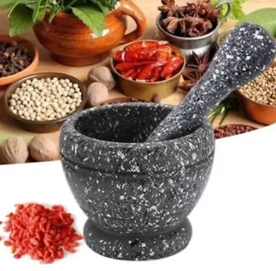 Resin Mortar Pestle Set Garlic Herb Spice Mixing Grinding Crusher Bowl Restauran • $14.87