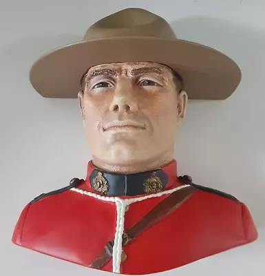 Vintage 1992 Bossons Chalkware Head England Royal Canadian Mounted Police • $39.99