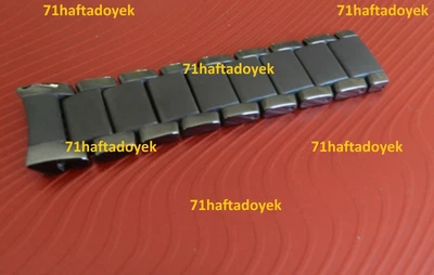 £22.35 • Buy Black Ceramic Half Strap/Band 9 Links Fits AR1452 Armani Men's Watch Strap 22mm