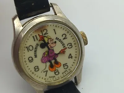 Vintage Bradley Minnie Mouse Watch - Swiss UP FOR SERVICE OX45 • $29.99