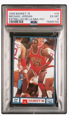 1988 Michael Jordan # 14 Basket 16 PSA 6 EX-MT 💥💥 • $2450