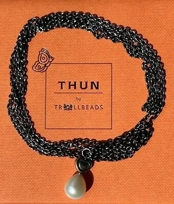 Thun By TROLLBEADS Fantasy Necklace With White Pearl 100 Cm NEW • $79