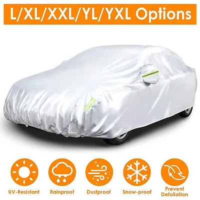 Car Full Cover Waterproof UV Protection Auto Cover Outdoor Universal Car Cover • $29.82