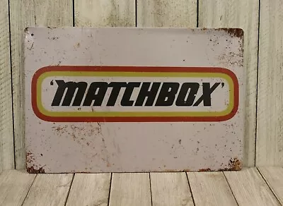 Matchbox Tin Metal Sign Toy Metal Cars Garage Man Cave Vintage Look Boys Room 97 • $10.97