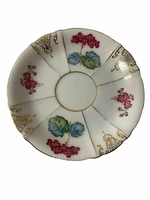 Vintage Saucer/Trinket Dish Floral Gold Trim UCAGCO China Made In Occupied Japan • $18.99