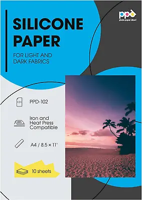 PPD Silicone Papers For T Shirt Transfer Iron Or Heat Press A4 PPD-102 10 Sheets • $10.56